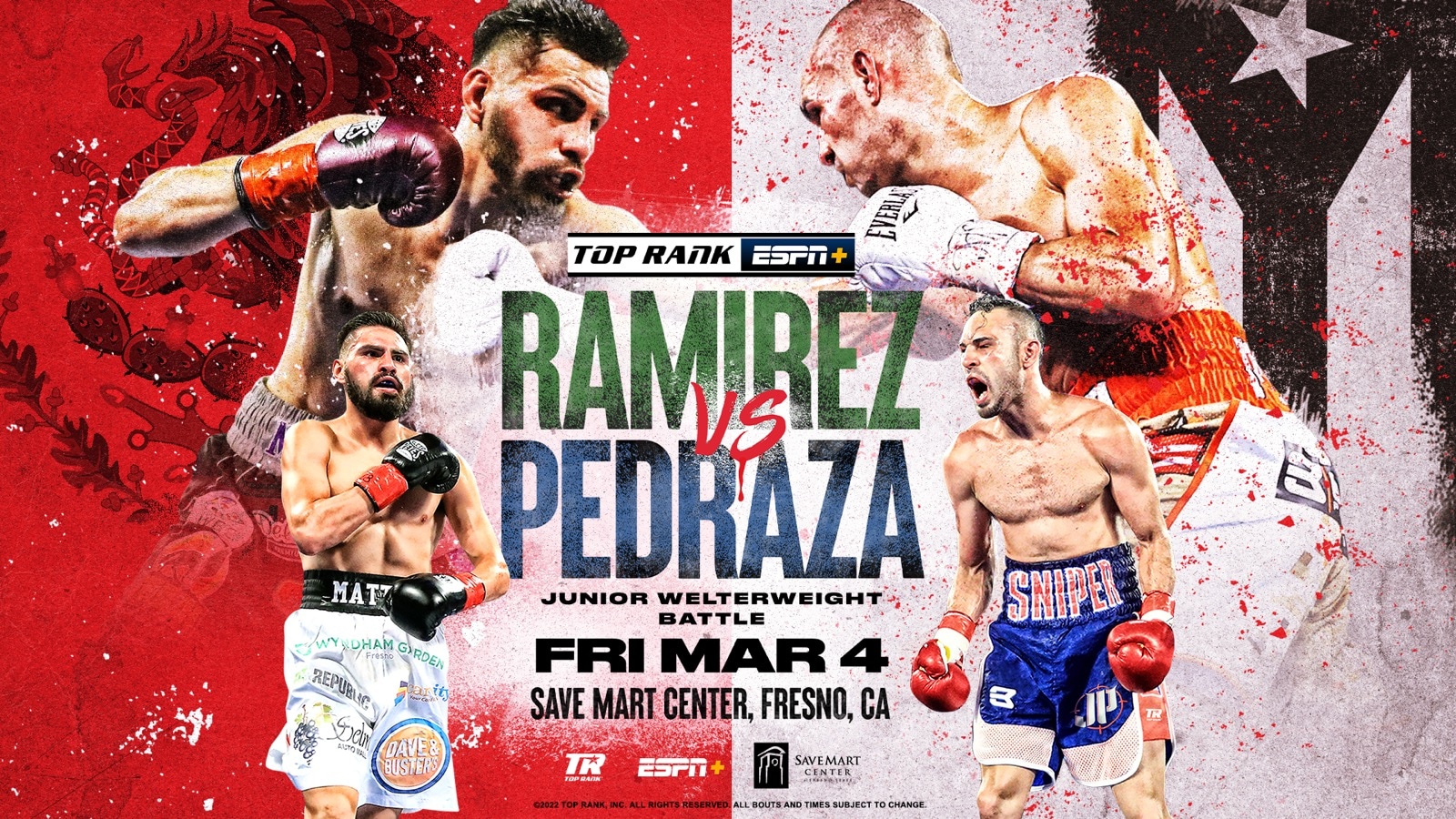 Ramirez vs Jose Pedraza - ESPN+ - March 4 - 8 pm ET