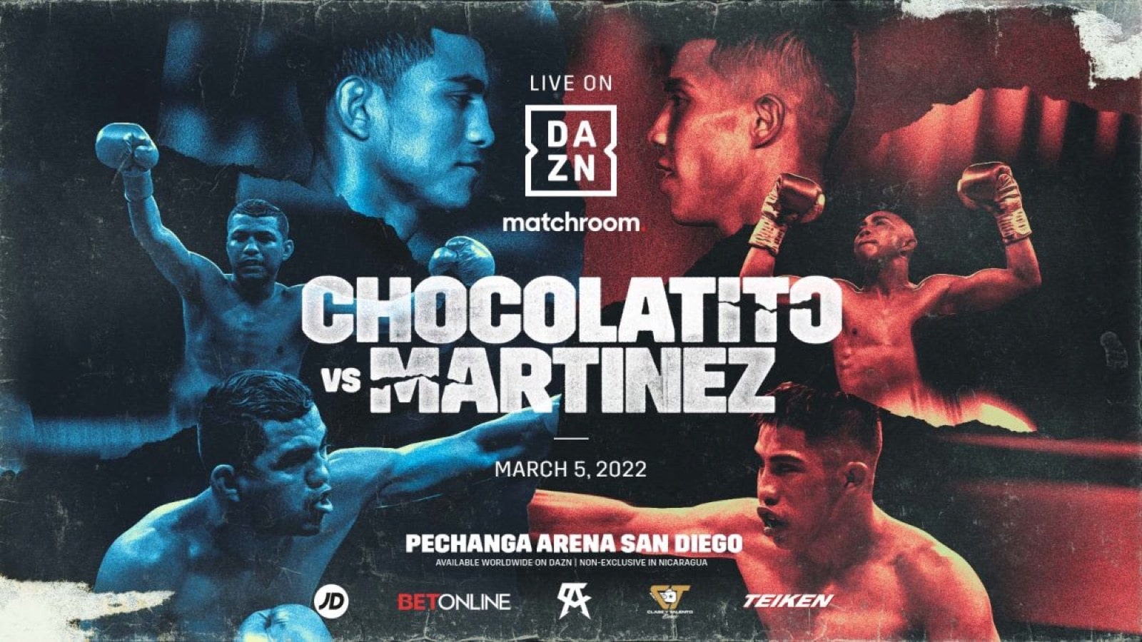 Martinez vs. Chocolatito - DAZN - March 5 - 9 pm ET