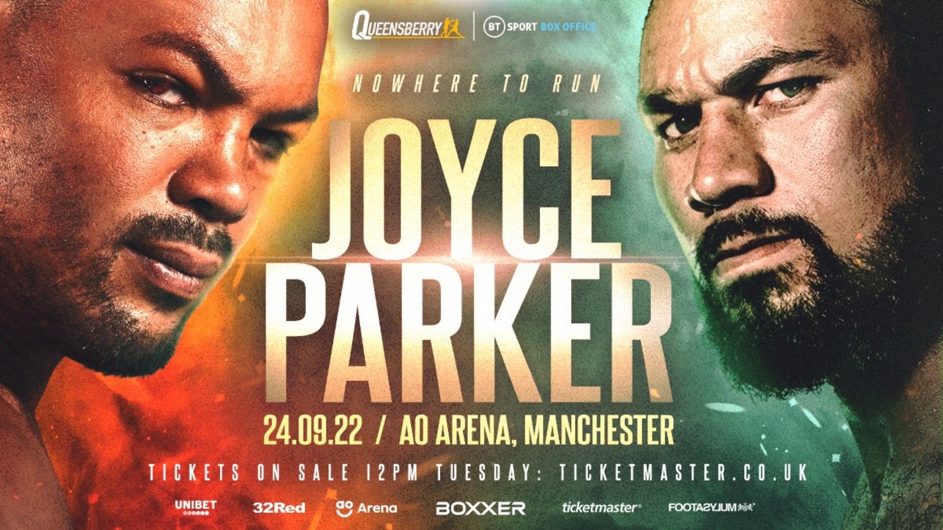 Parker vs Joyce - BT Sport - Sept. 24 - 2 pm ET