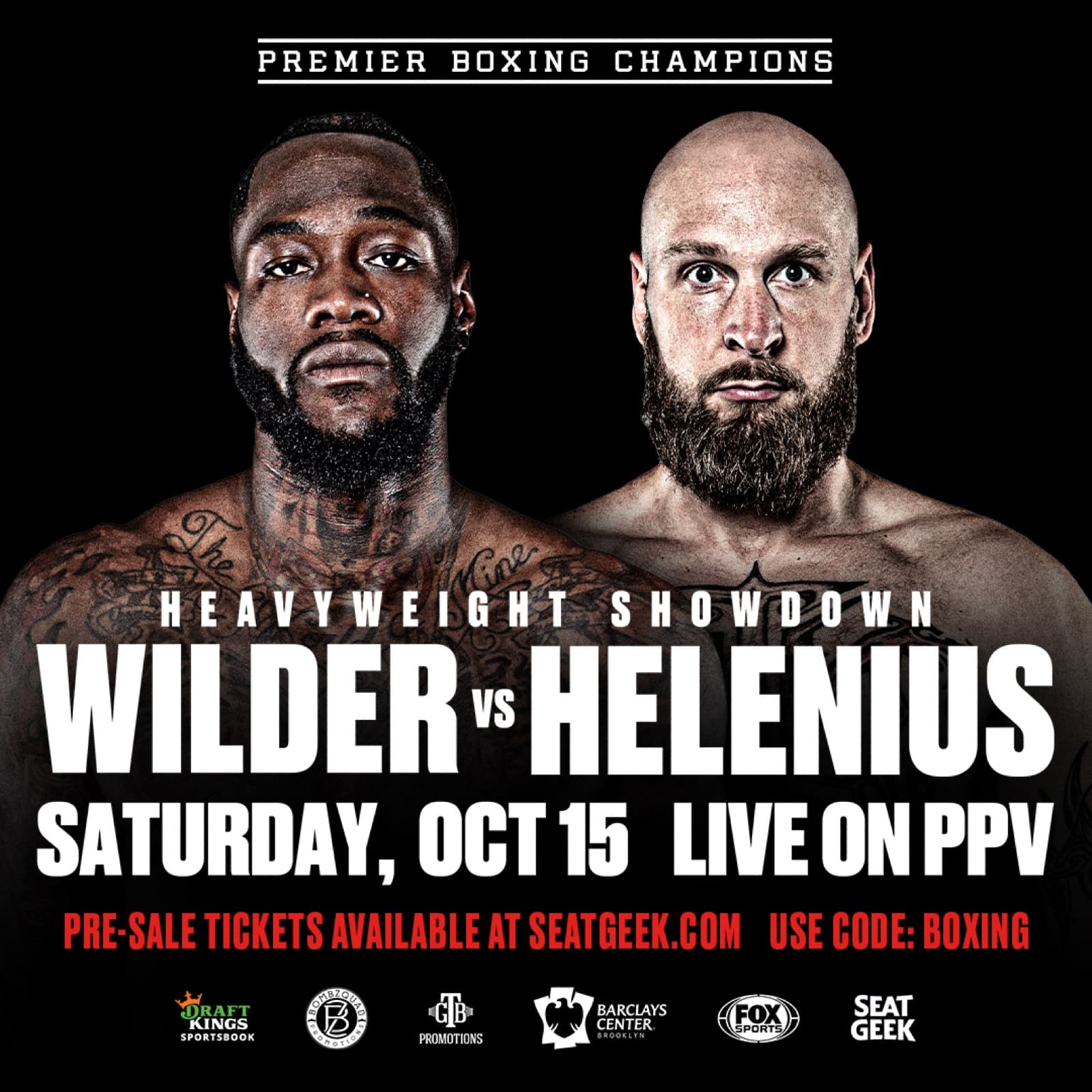 Wilder vs Helenius - FITE, FOX PPV - Oct. 15 - 9 pm ET