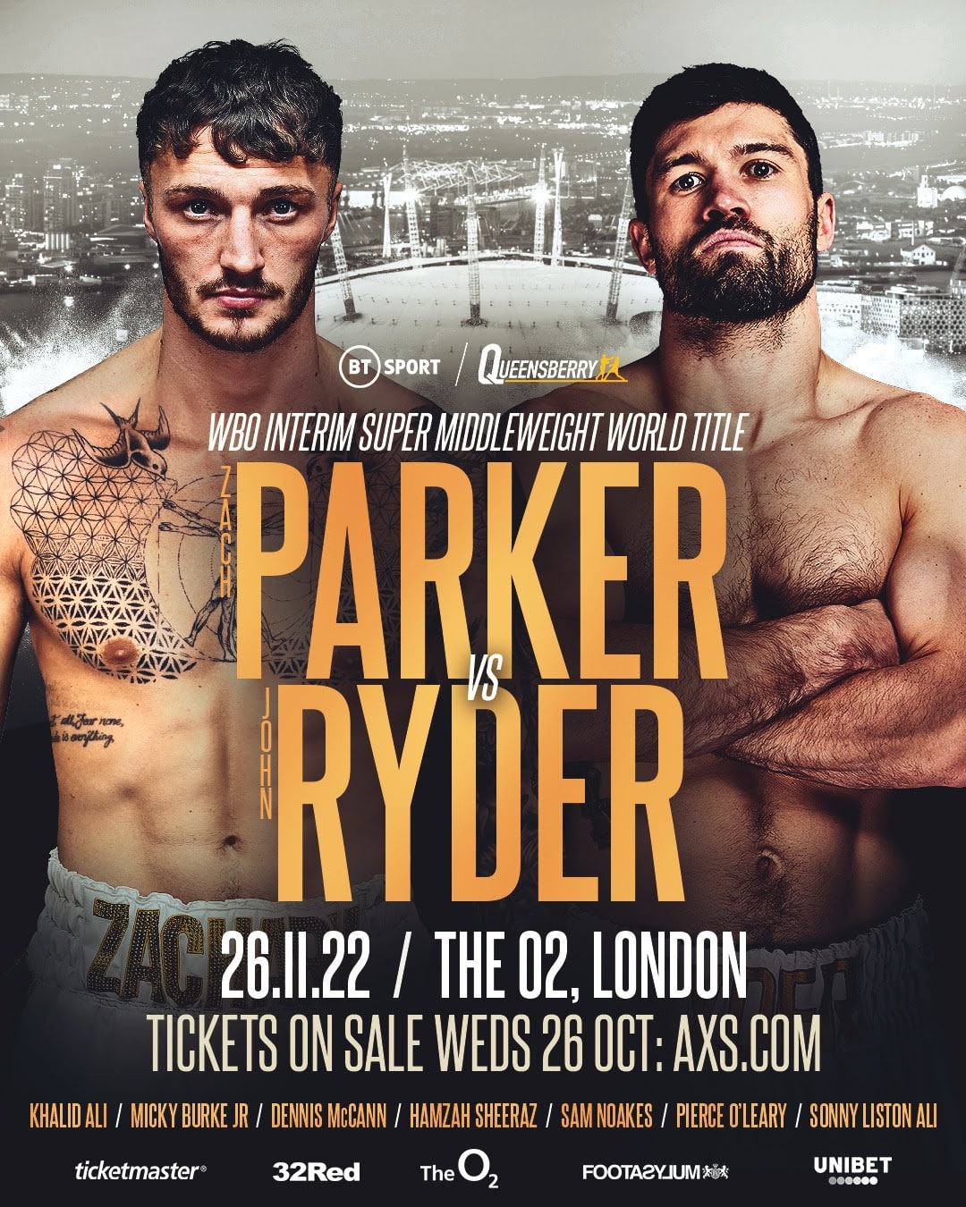 Parker vs Ryder - BT Sport, ESPN - Nov. 26 - 2 pm ET