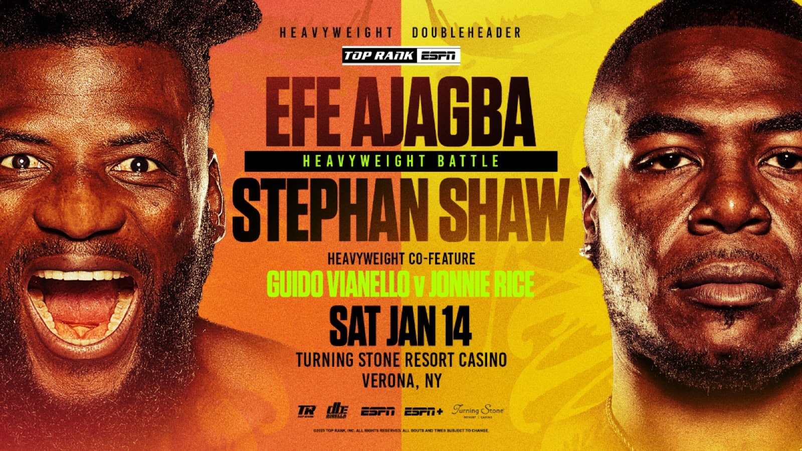 Ajagba vs Shaw - ESPN+, Sky - Jan. 14 - 10 pm ET