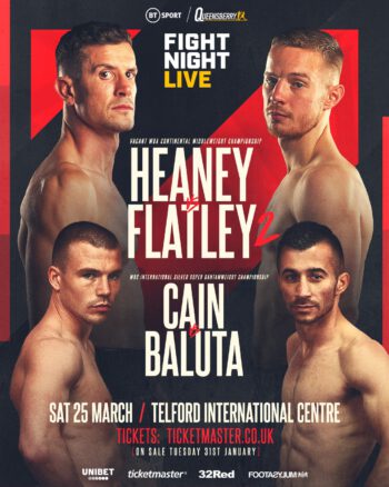 Heaney vs Flatley - BT Sport - March 25 - 2 pm ET