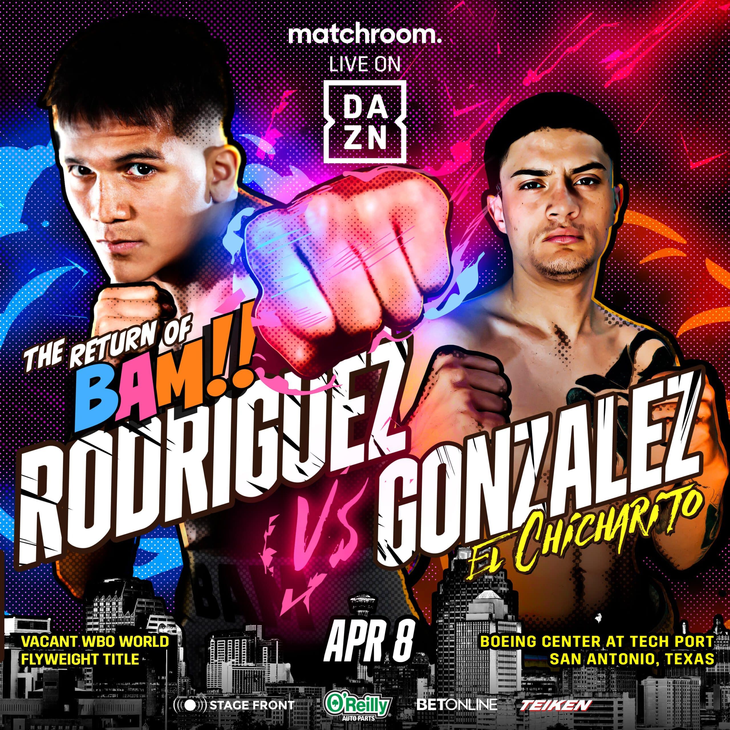 BAM Rodriguez vs Gonzalez - DAZN - April 8 - 9 pm ET