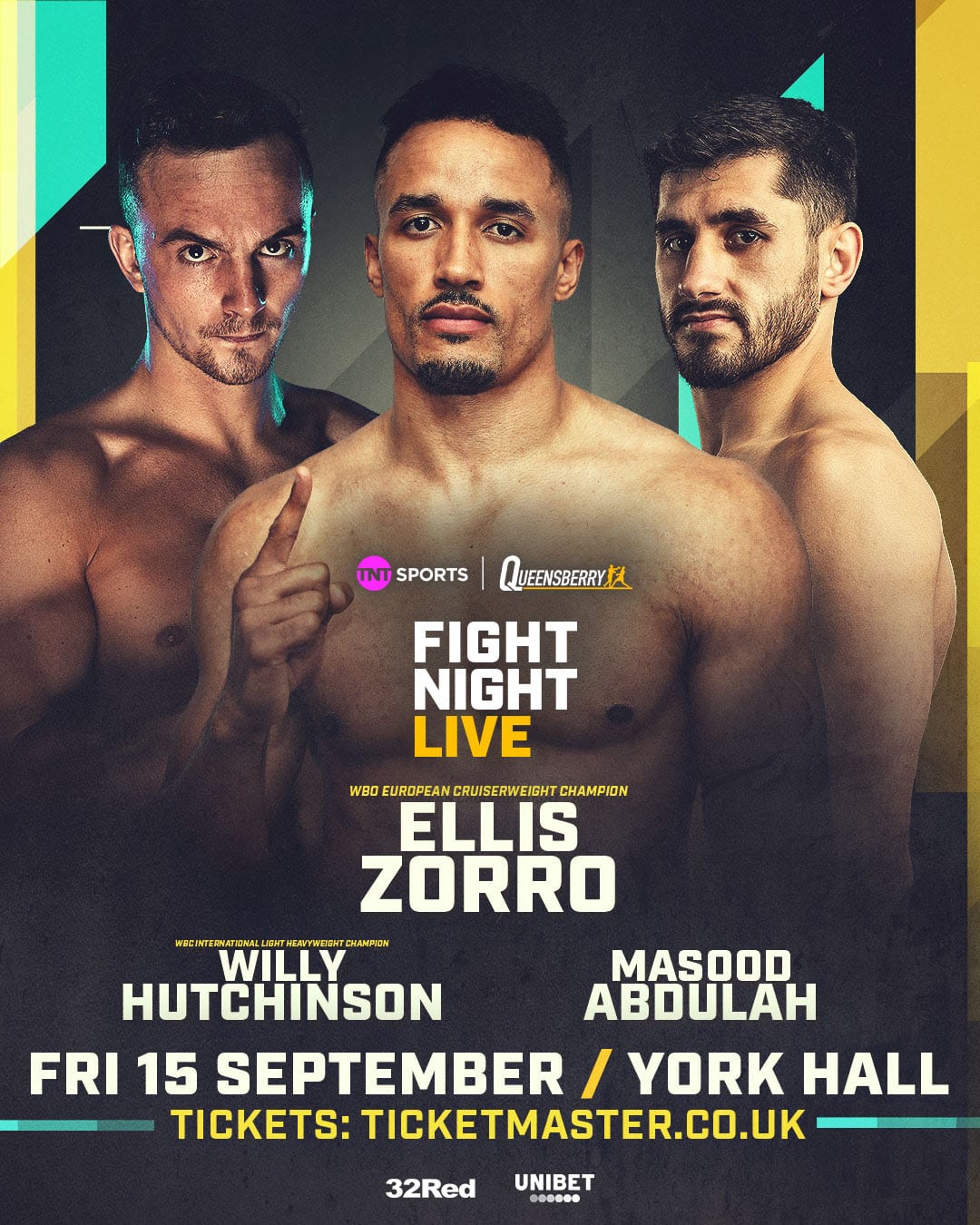 Zorro vs D'Ortenzi - TNT Sports - Oct. 6 - 2 pm ET