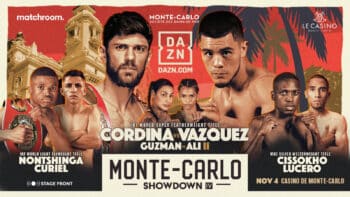 Cordina vs Vazquez - DAZN - Nov. 4 - 2 pm ET