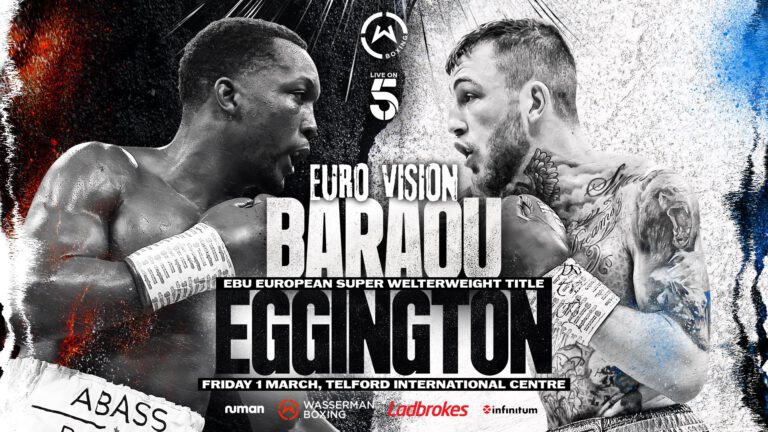 Baraou vs. Eggington - Channel 5 - March 1 - 2 pm ET