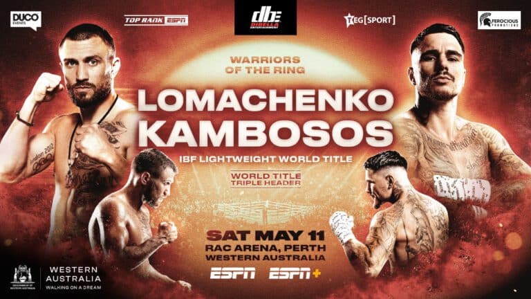 Lomachenko vs. Kambosos Jr. - ESPN+ - May 11 (USA) - 10 pm ET