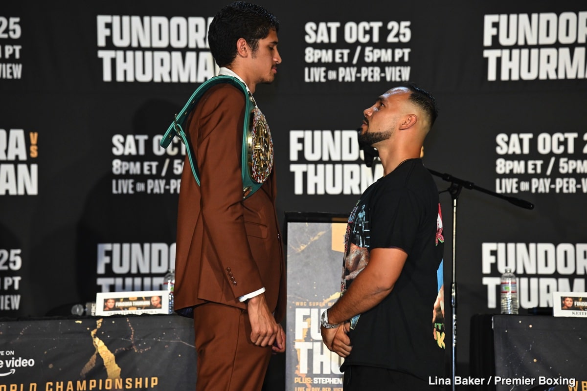 Fundora vs Keith Thurman: “Towering Inferno” Meets “One Time” at the MGM - October 25